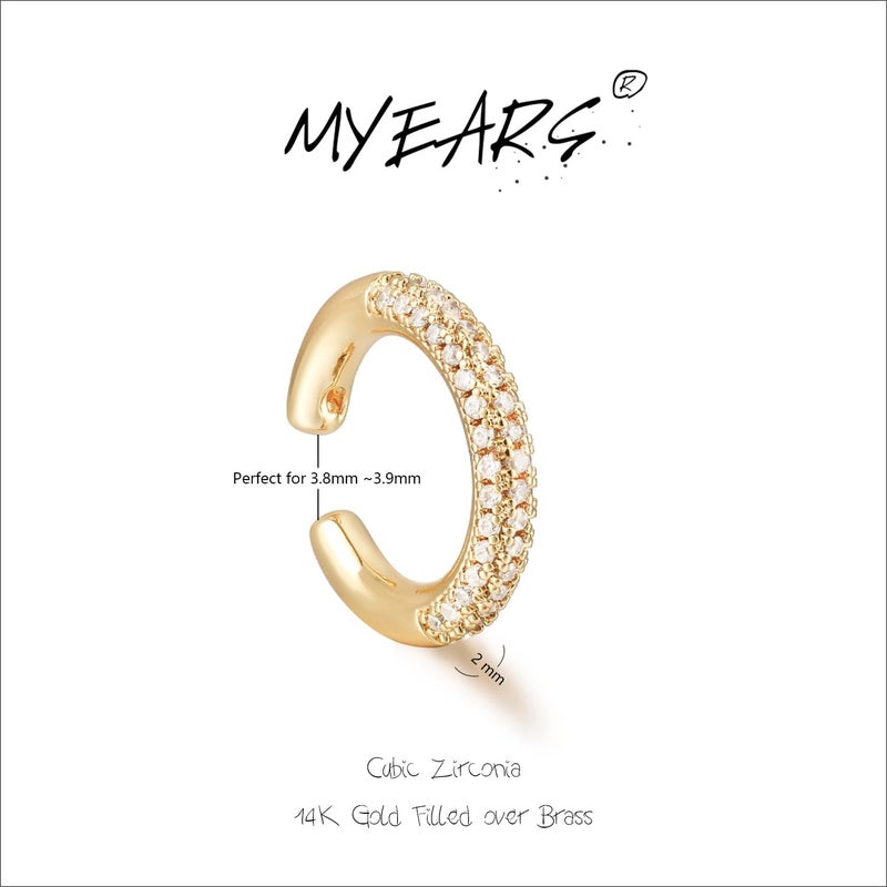 MYEARS Women Ear Cuff Earring Gold Non Pierced Ear Cartilage Clip on Wrap Hoop 14K Gold Filled Tiny Boho Beach Simple Minimalist Delicate Handmade Hypoallergenic Jewelry Gift-Sold as Single/Pair - Image 3